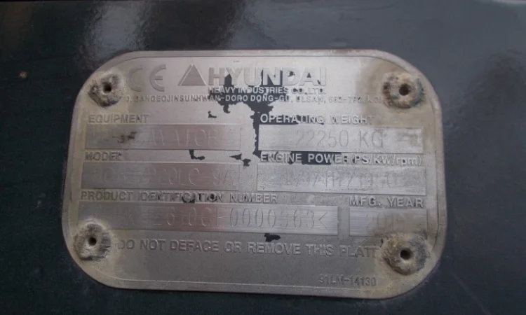 Гусеничный экскаватор Hyundai R220LC-9A - фото № 4