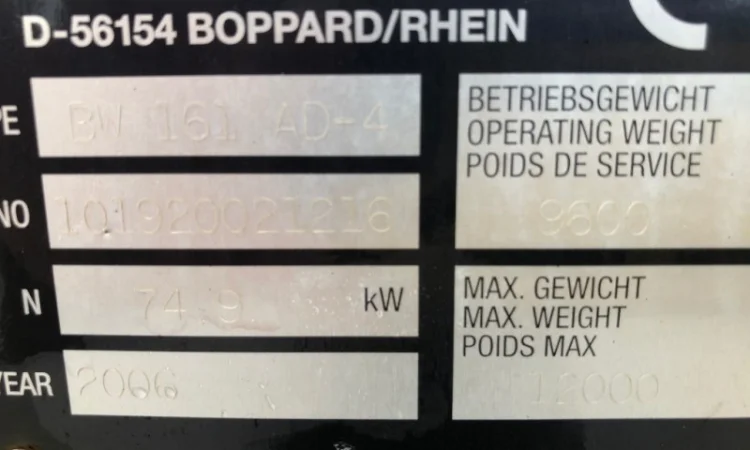 Гладковальцевый каток BOMAG BW161 AD-4 - фото № 10