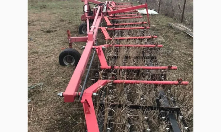 Борона пружинна штрігельна легка QUIVOGNE – 12м (Б/У) - фото № 1