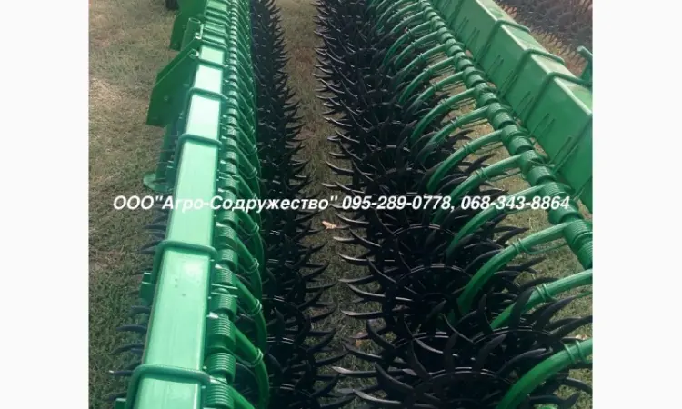 Борона мотыга ротационная John Deere Джон Дир 4.6/6/9/12м. по пропашным культурам - фото № 3