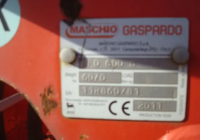 Продам причіпна дискова борона maschio gaspardo ufo 600 d610 - фото № 1