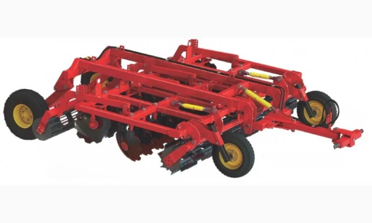 Борона прицепная БП-4 2-х рядная с режущими катками - фото № 1