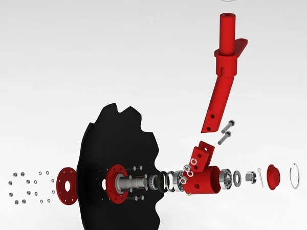 Борона прицепная БП-4 2-х рядная с режущими катками - фото № 3