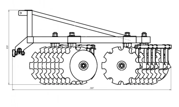 Борона дисковая навесная БДВ-2.2 - фото № 3