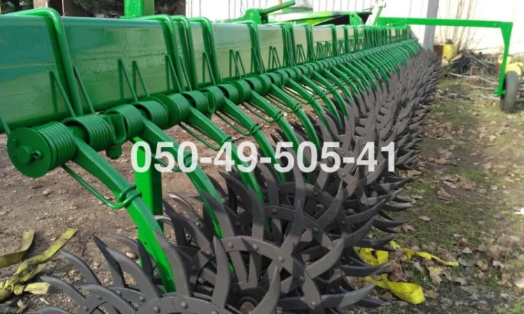 Цільнорамна ротаційна борона мотига JOHN DEERE 400 Джон Дір з тележкою - фото № 3