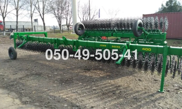 Цільнорамна ротаційна борона мотига JOHN DEERE 400 Джон Дір з тележкою - фото № 5