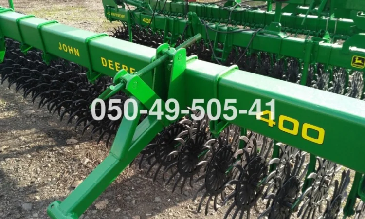 Цільнорамна ротаційна борона мотига JOHN DEERE 400 Джон Дір з тележкою - фото № 6