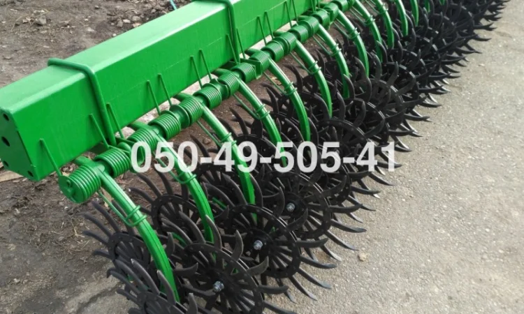 Цільнорамна ротаційна борона мотига JOHN DEERE 400 Джон Дір з тележкою - фото № 7