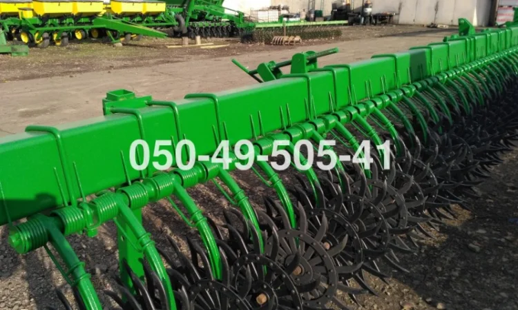 Цільнорамна ротаційна борона мотига JOHN DEERE 400 Джон Дір з тележкою - фото № 8
