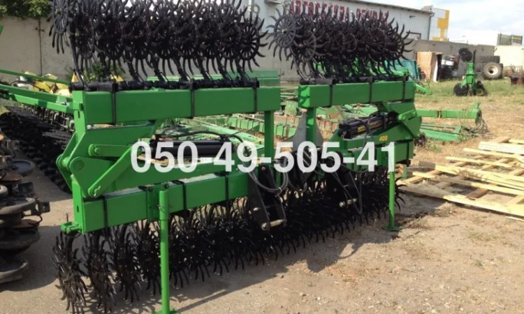 Американська ротаційна пружинна зубова борона Джон Дір John Deere 6 метрова - фото № 1