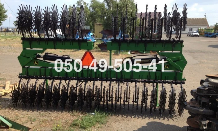 Американська ротаційна пружинна зубова борона Джон Дір John Deere 6 метрова - фото № 2