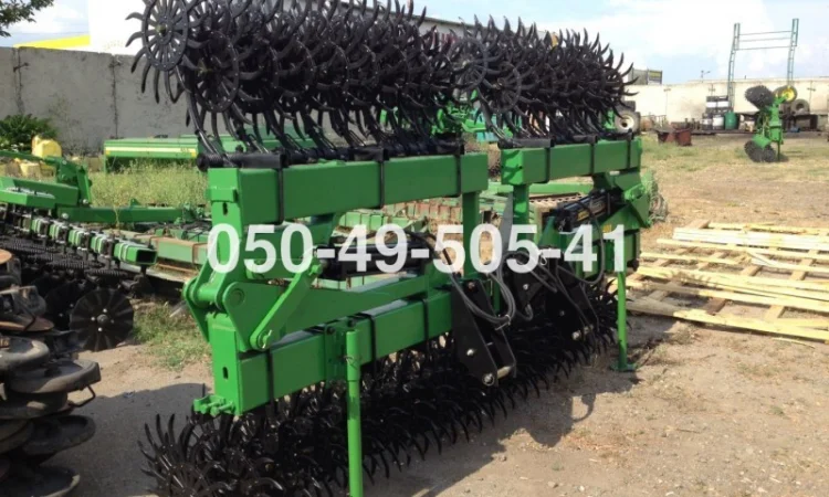 Американська ротаційна пружинна зубова борона Джон Дір John Deere 6 метрова - фото № 3