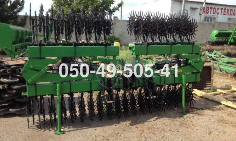 Американська ротаційна пружинна зубова борона Джон Дір John Deere 6 метрова - фото № 5