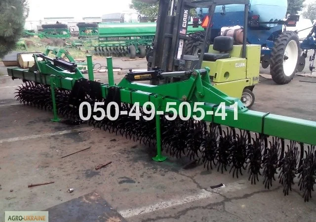 Американська ротаційна пружинна зубова борона Джон Дір John Deere 6 метрова - фото № 6