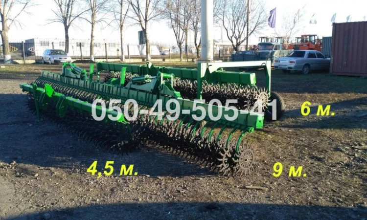 Настоящая борона мотыга John Deere 400 (4, 6, 9, 12 м.) ротационная - фото № 1