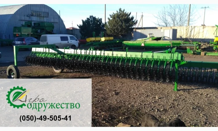 Настоящая борона мотыга John Deere 400 (4, 6, 9, 12 м.) ротационная - фото № 3