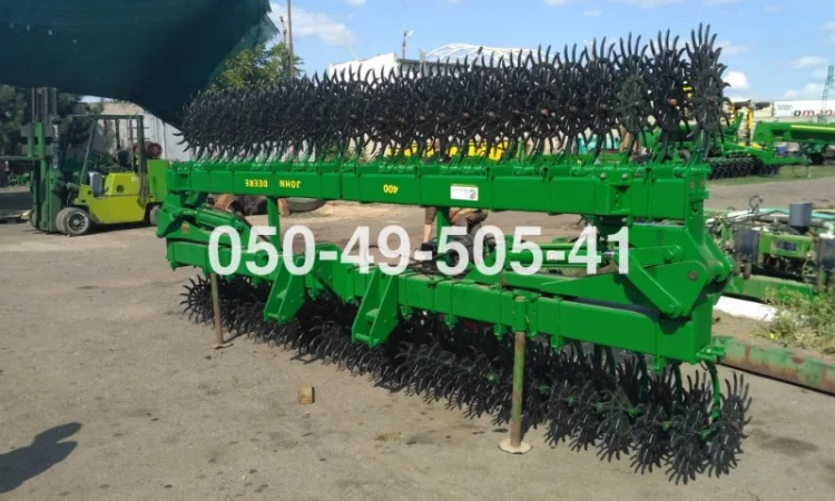 Складная 9 метровая борона ротационная John Deere под МТЗ 892 - фото № 1