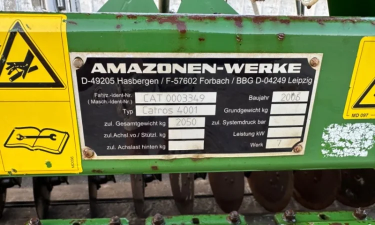 Дискова борона Amazone Catros 4001 - фото № 10