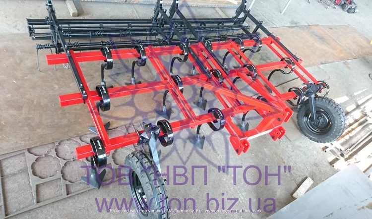 Культиватор предпосевной КПС-4(3Р)Н навесной, три ряда лап, пружины, каток - фото № 1