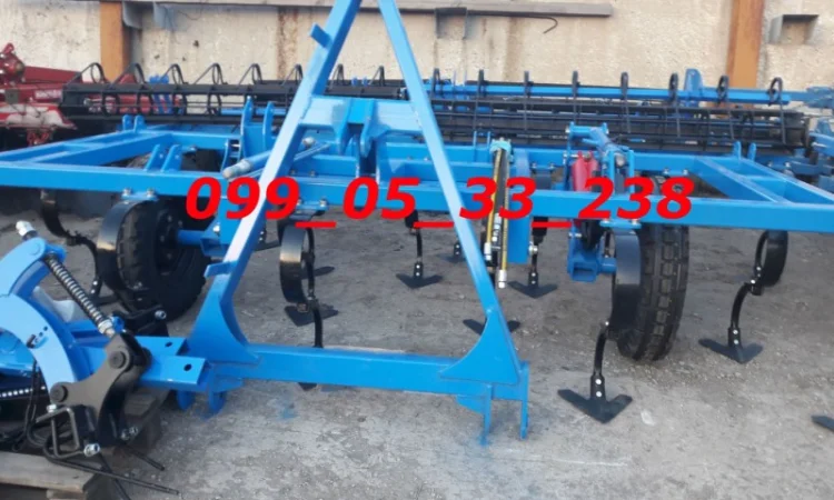 Четырехрядный культиватор КППО-4 прицепной с пружиной и катками Культиватор сплошной - фото № 1
