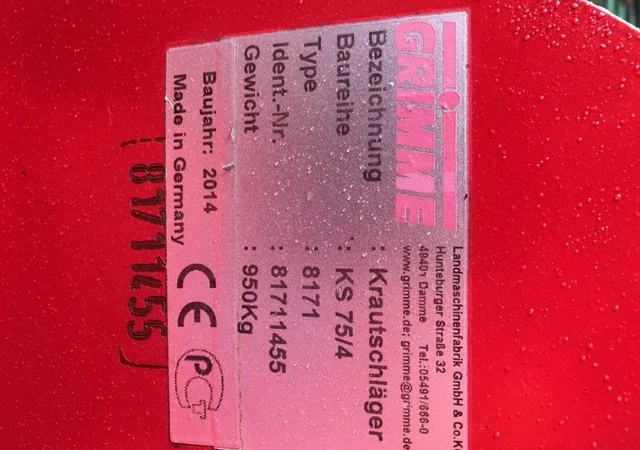 Grimme, Gruse 4-75 мульчер - фото № 5