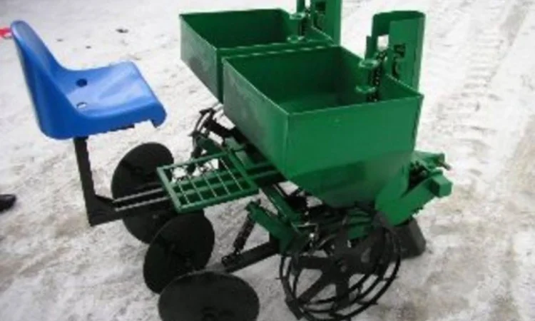 Картоплесаджалка 2-х рядкова, з регулюванням міжрядь, для мини и мото тракторов - фото № 4