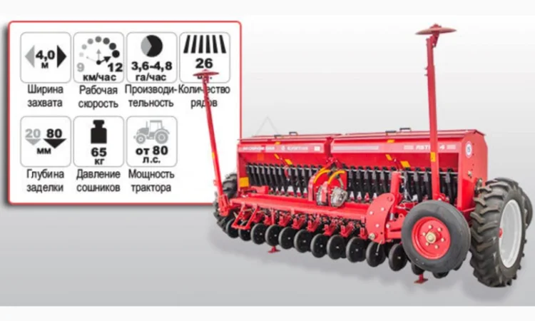 Сеялка зерновая Астра 4 - фото № 1