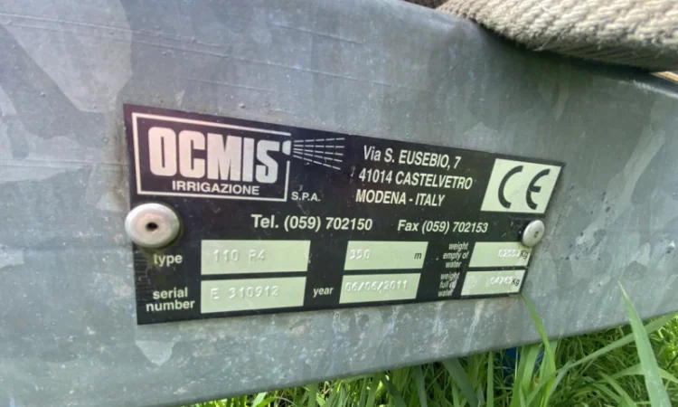 Дощувальна машина Оcmis, Італія, 110/350, модель R 4, 2011 р - фото № 3