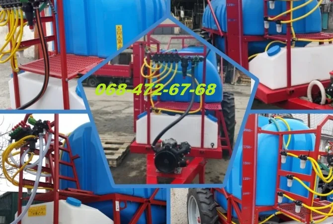 Опрыскиватель прицепной 2000л с Итальянским оборудованием - фото № 1