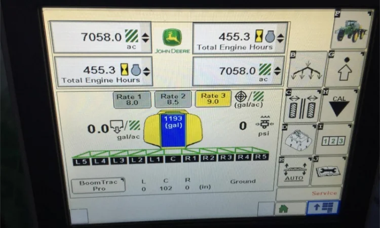 2014 г. John Deere 4940 (455 м.ч.) самоходный опрыскиватель Джон Дир из США - фото № 5