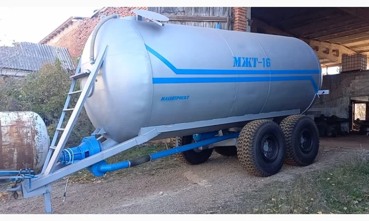 Бочка навозу МЖТ-16 (16м3) з насосом розкидачем - фото № 1