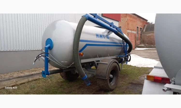 Бочка МЖТ 10 одноосна вакумна з навозним розкидачем 12м - фото № 5