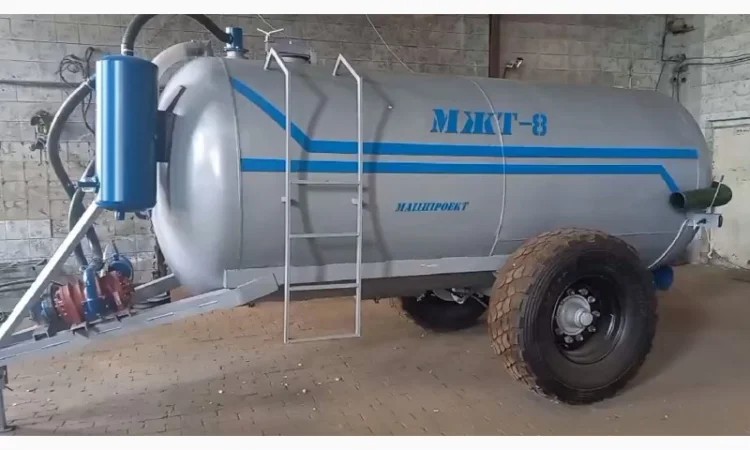 Бочка для викачки навозу МЖТ-8 (8м3) з розкидачем 10-12м - фото № 2