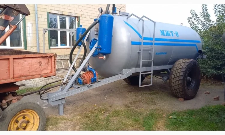 Бочка навозу МЖТ-8 (8м3) вакумна з розкидачем - фото № 5
