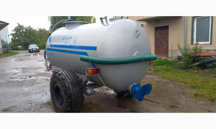 Бочка МЖТ-6 для рідкого навозу та розкидачем 12-14м - фото № 1