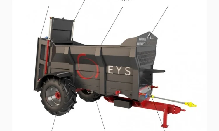 Трейлер для распределения твердого навоза EYS - фото № 2