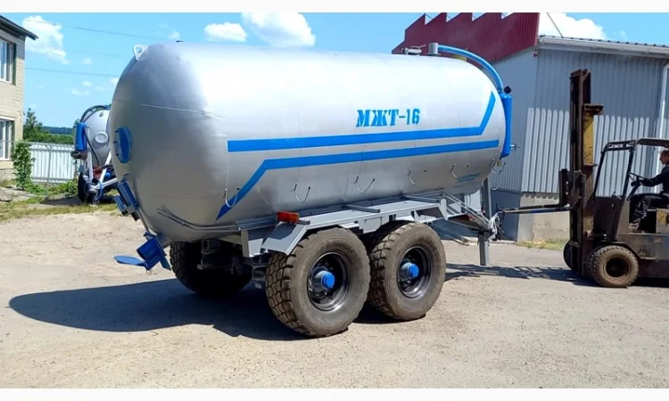 Вакумна бочка МЖТ-16 на пневмоподушках з розкидачем 12-14м - фото № 4