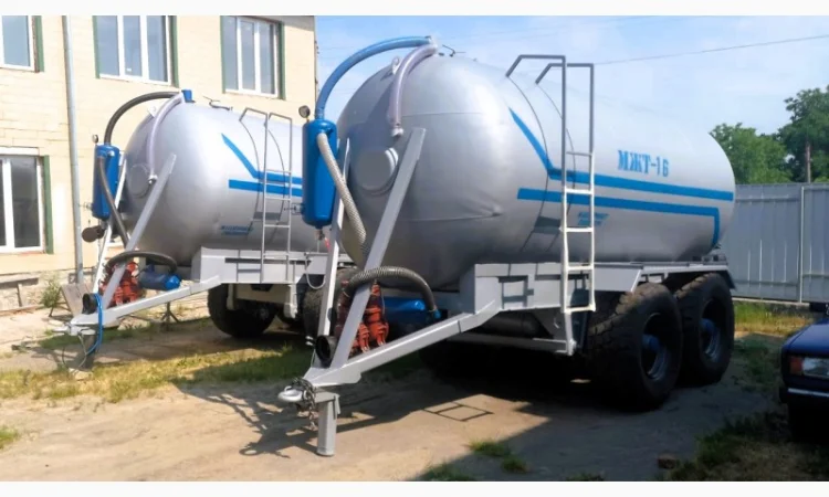 Вакумна бочка МЖТ-16 на пневмоподушках з розкидачем 12-14м - фото № 7