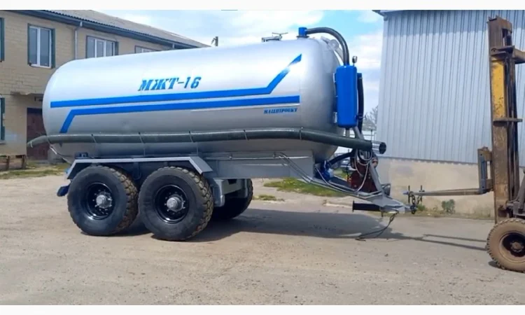 Вакумна Бочка МЖТ-16 для навозу на пневмоподушках з розкидачем навозу - фото № 1
