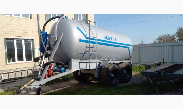 Вакумна Бочка МЖТ-16 для навозу на пневмоподушках з розкидачем навозу - фото № 2