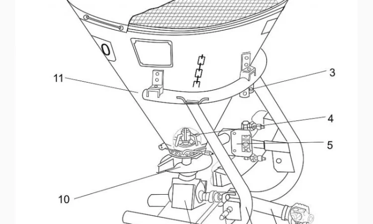 Машина внесения удобрений МВУ-700, Розкидач добрив МВД-0, 7, разбрасыватель. Акция - фото № 1