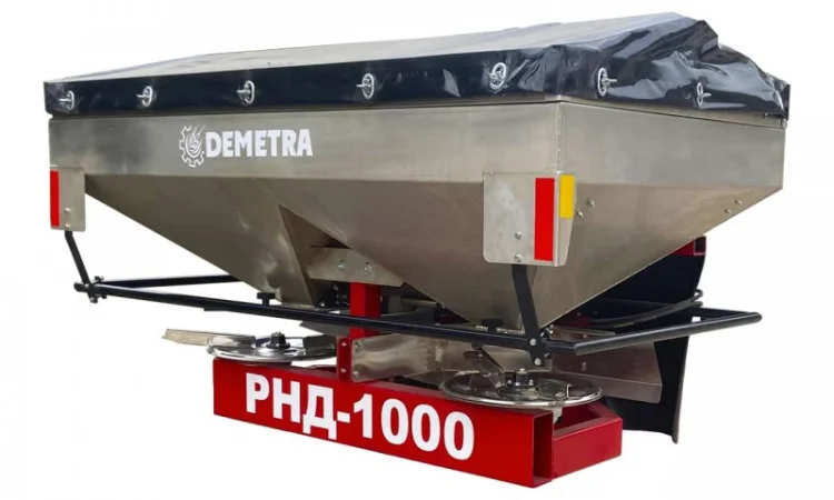 Розкидач мінеральних добрив РМД-1000 з нержавіючої сталі - фото № 1