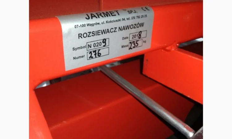 Розкидач міндобрив на 650 кг Польша Jar-met - фото № 8