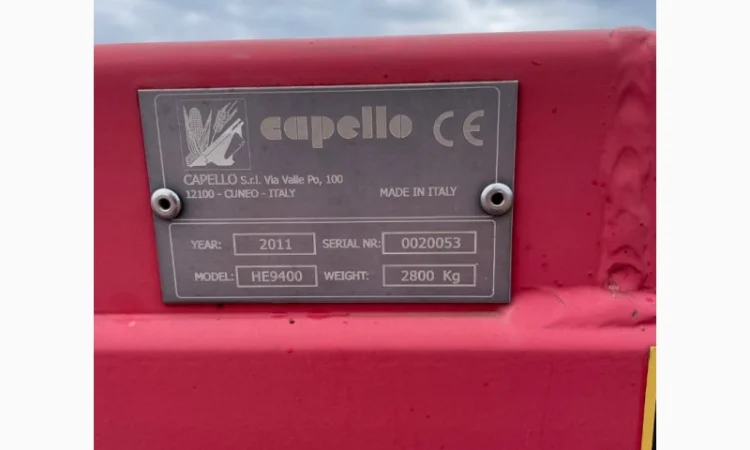 Жатка соняшникова Capello 9400 Zafrani капелло зафрані жнс-9, 4 - фото № 2