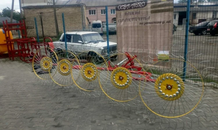 Граблі гребка грабарка грабалка ворошилка ворушилка сонечко 4 5 колес Польща - фото № 10