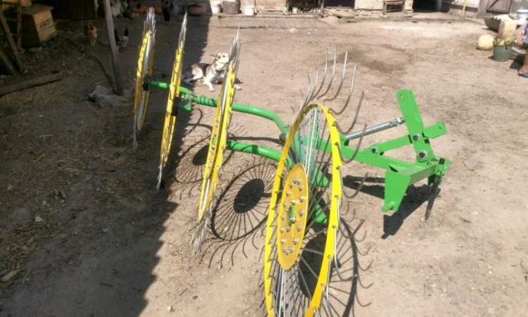 Граблі гребка грабарка грабалка ворошилка ворушилка сонечко 4 5 колес Польща - фото № 14