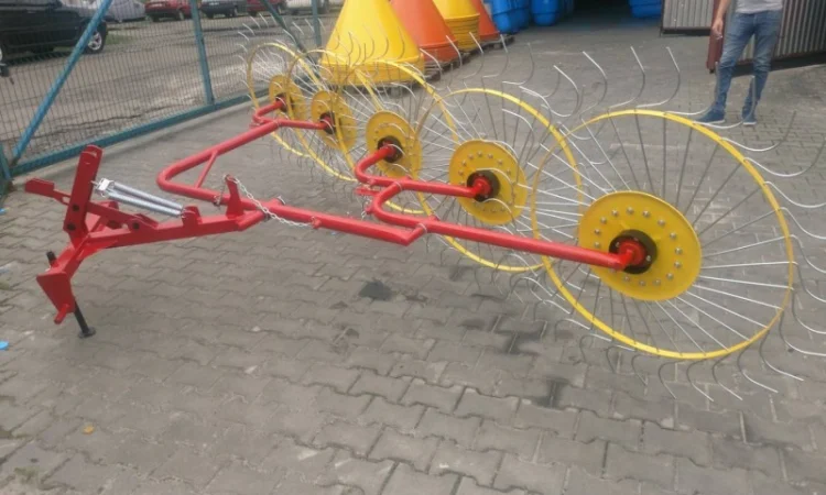 Грабарка грабалка гребка граблі ворошилки ворушилки сонечко 4 5 колес Польща - фото № 9