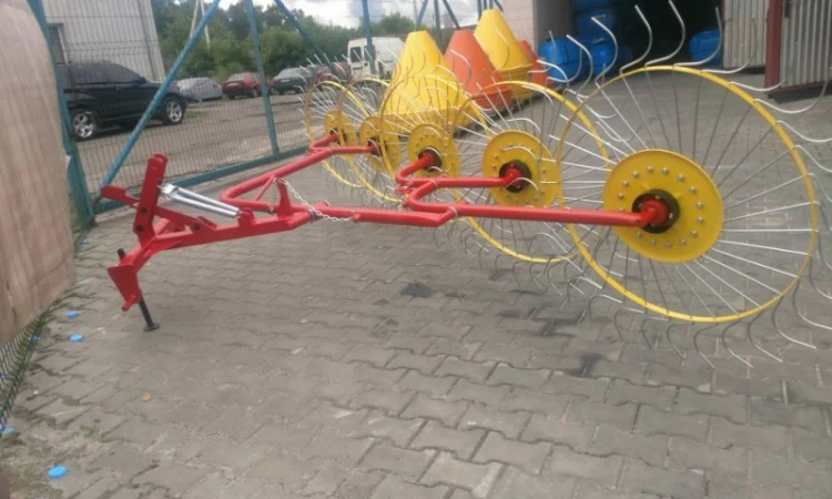 Грабарка грабалка гребка граблі ворошилки ворушилки сонечко 4 5 колес Польща - фото № 16