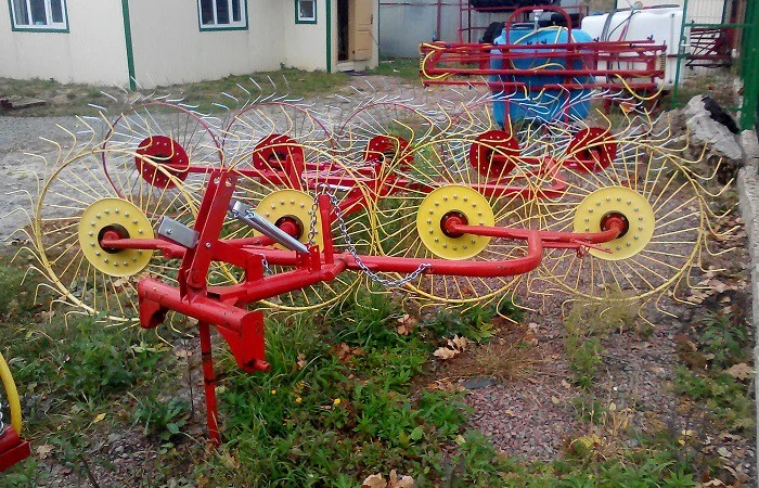 Грабли-ворушилка "Солнышко" на 4 колеса PZ-204 - фото № 4