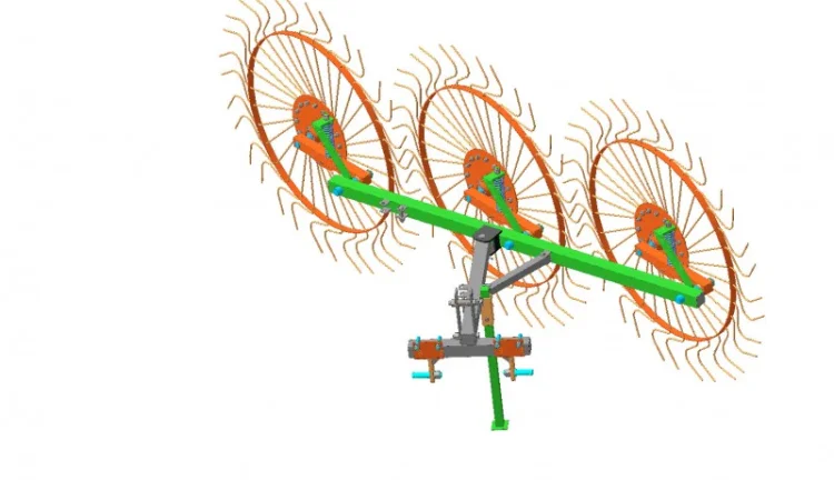 Грабли «Сонечко» на 3 колеса для мототракторів и мотоблоків - фото № 1